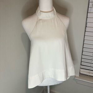 White/cream halter top